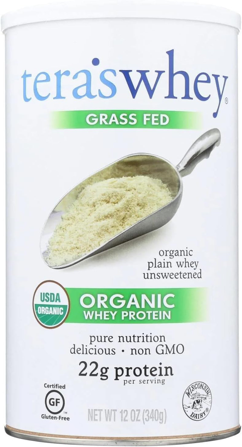 Simply Tera'S Organic Whey Protein Powder - Grass Fed Whey Protein Powder without Artificial Sweeteners, Unflavored Protein Powder, Non-Gmo, Kosher, 