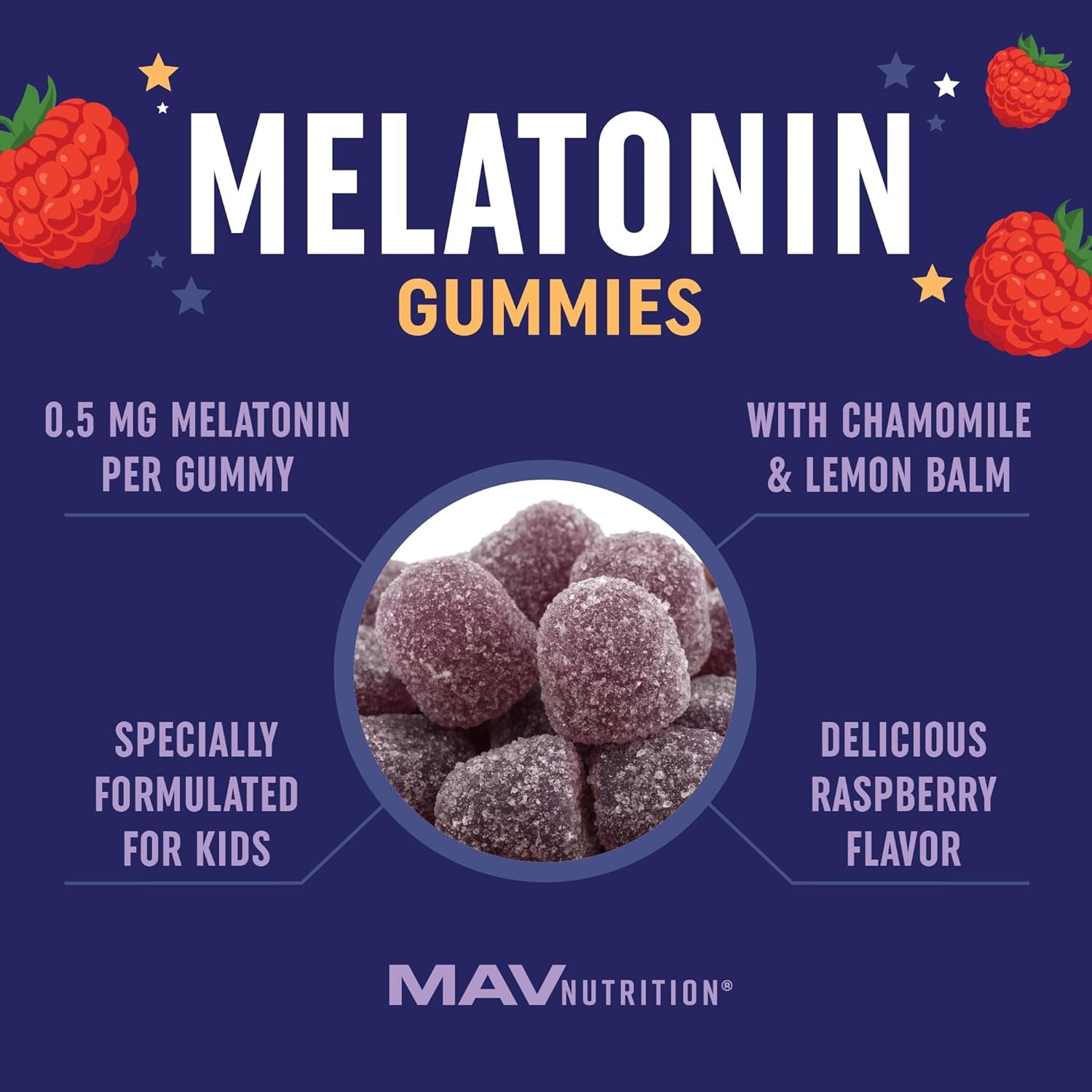 Magnesium Calming Gummies and Melatonin Gummies for Kids | Relaxation, Sleep & Wake-Sleep Cycle Support with Chamomile & Lemon Balm | 60 Gummies Each 