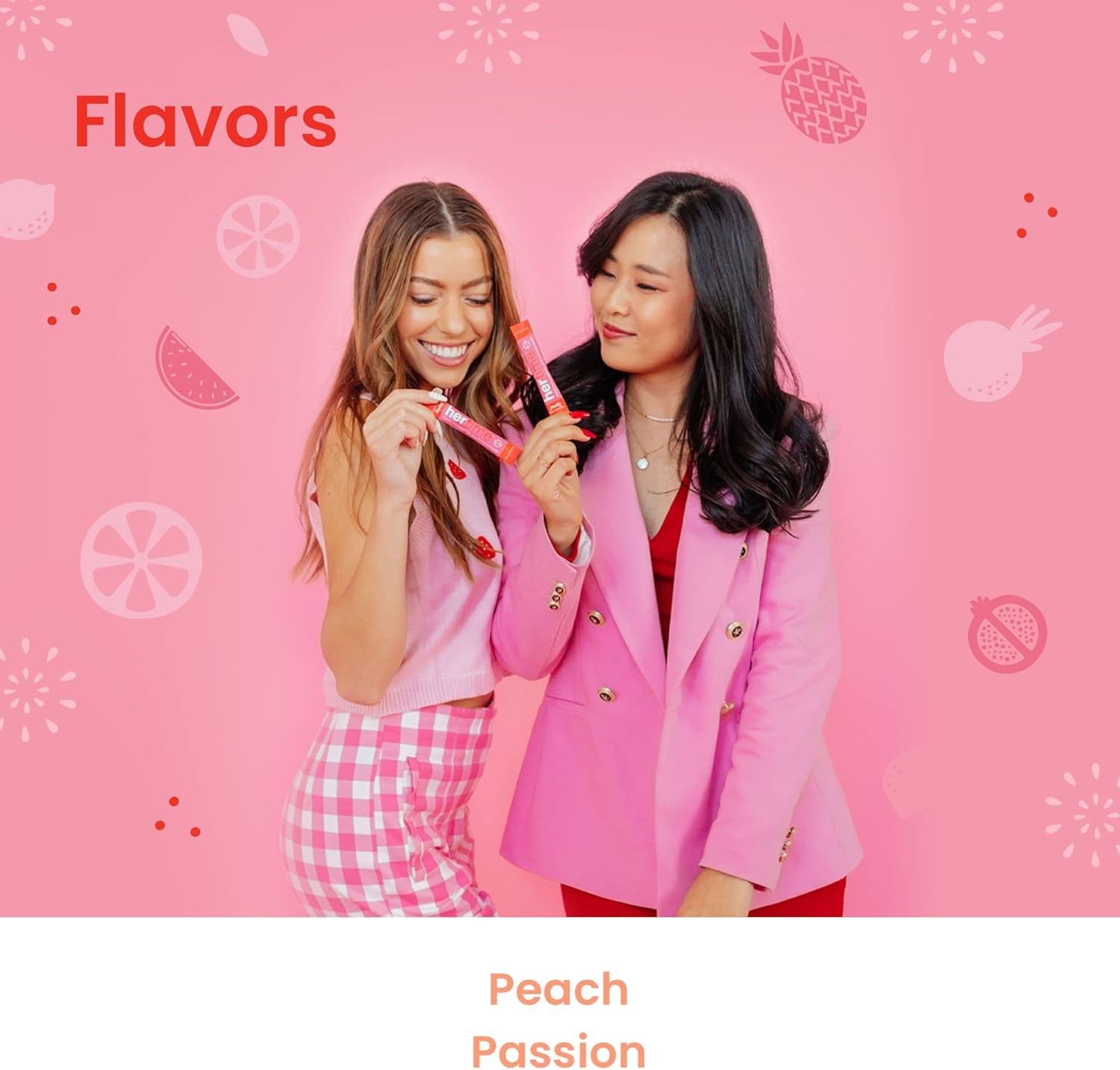 Hertime PMS - Hormone Balance for Women - PMS & Menstrual Relief - with Minerals, Peony Roots, Siberian Ginseng - Supplement for Women - 15 Drink Packets - Sugar Free - Juicy Peach