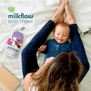 Lactation Supplement for Breastfeeding, Berry Flavor Milkflow Soft Chews, Portable Lactation Snacks for Milk Supply Increase with Fenugreek & Blessed Thistled, Individual Packaging, 28Ct