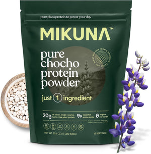 Mikuna Vegan Protein Powder (Unflavored, 15 Servings) - Plant Based Chocho Superfood Protein - Dairy Free Protein Powder Packed with Vitamins, Minerals & Fiber - Gluten, Keto & Lectin-Free 