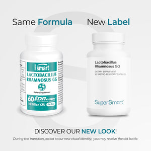 Supersmart - Lactobacillus Rhamnosus GG 10 Billion CFU per Day (LGG Probiotic with Inulin) - Digestive & Immune Support - Vaginal Flora Health | Non-Gmo & Gluten Free - 60 DR Capsules