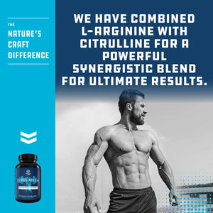 Pre Workout Nitric Oxide Supplement - Extra Strength L Arginine L Citrulline Supplement with Beta Alanine Nitric Oxide Booster for Enhanced Performance Strength Vascularity and Muscle Recovery