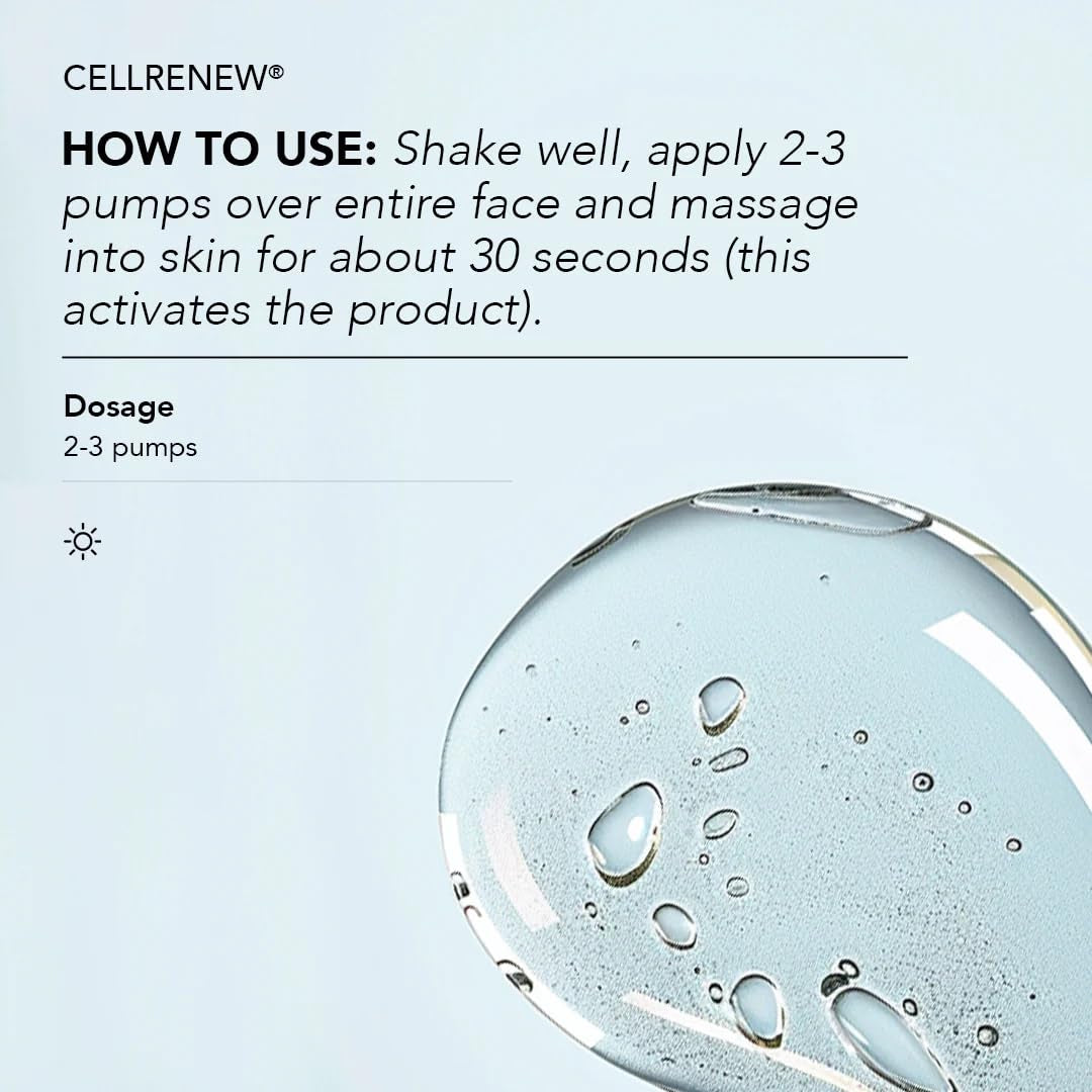 Clearstem - CELLRENEW - Collagen Stem Cell Serum - Acne + Youthful Skin Face Serum - Hyaluronic Acid, Reishi, Aloe Vera - Facial Skin Care Products - Vegan, Gluten Free, Cruelty Free - 1 Fl Oz / 29Ml
