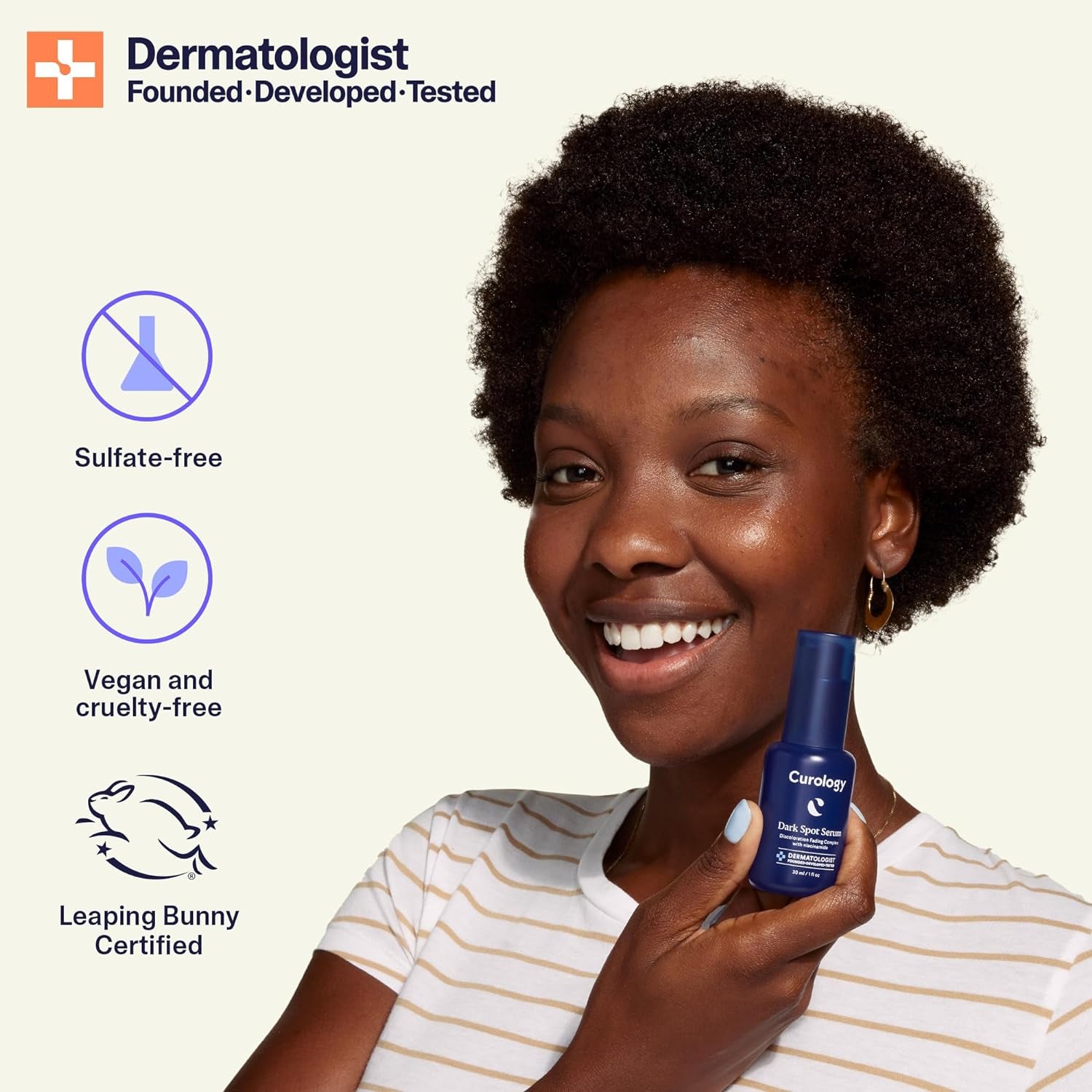 Curology Dark Spot Serum, Discoloration Fading Complex with Niacinamide, Facial Serum for Post Acne Marks and Sunspots, 1 Fl Oz 