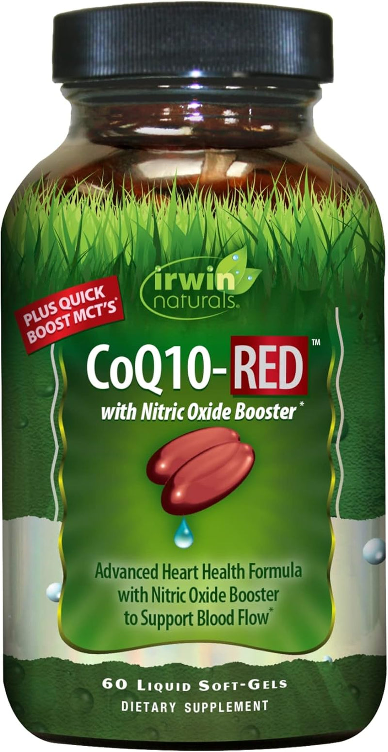 Irwin Naturals Coq10-Red with Nitric Oxide Booster & Mcts - Advanced H 