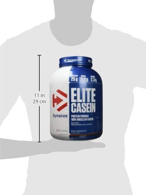 Dymatize Elite Casein Protein Powder, Slow Absorbing with Muscle Building Amino Acids, 100% Micellar Casein, 25G Protein, 5.4G Bcaas & 2.3G Leucine, Helps Overnight Recovery, Rich Chocolate, 2 Pound