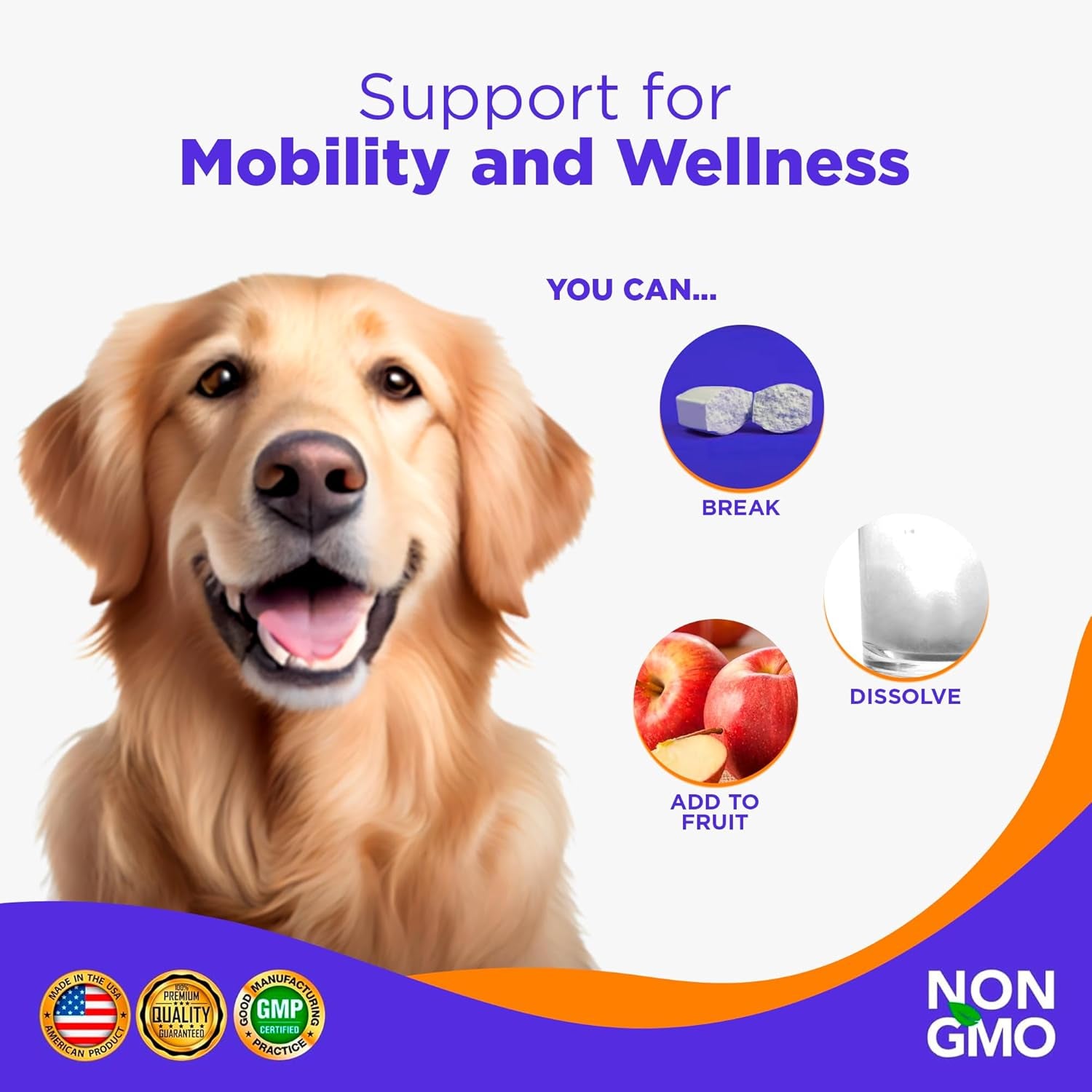 Jack & Milo Organic Cranberry Supplement for Dogs, Dog UTI Incontinence, Kidney and Bladder Control - Cranberry & Antioxidants - Bladder Control for Dogs, USA Made-Non GMO - 120 Tablets 