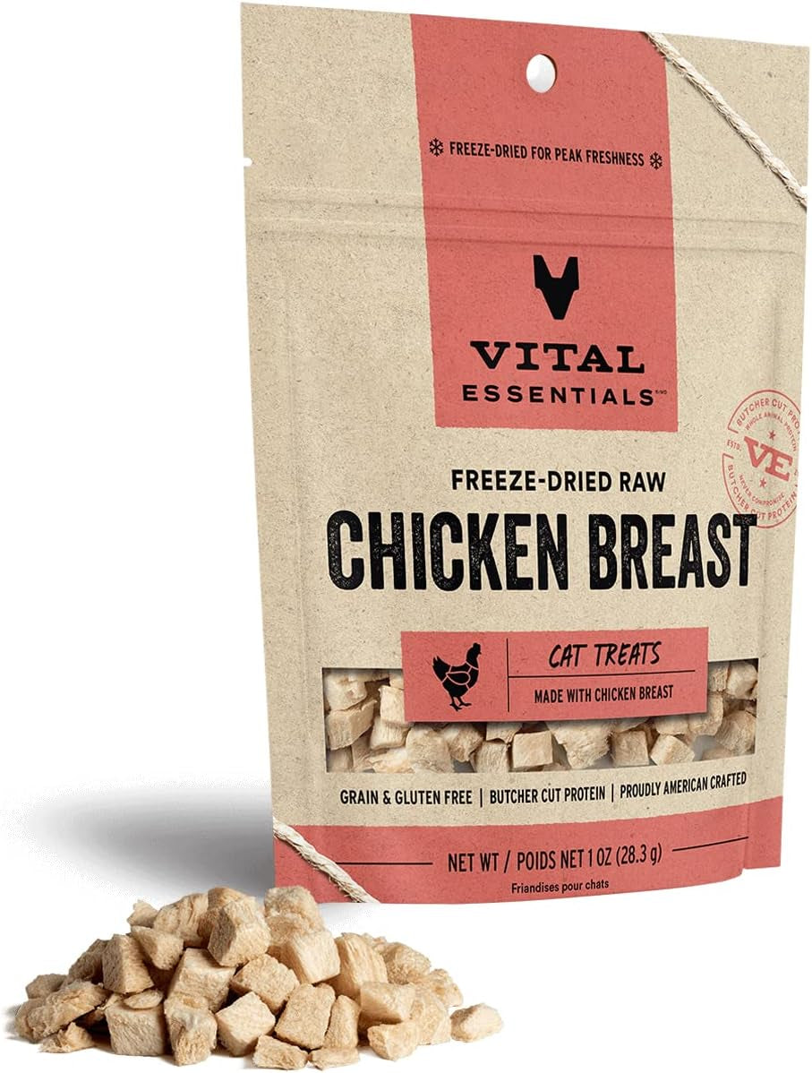 Vital Essentials Freeze Dried Raw Single Ingredient Cat Treats, Duck Liver, 0.9 Oz