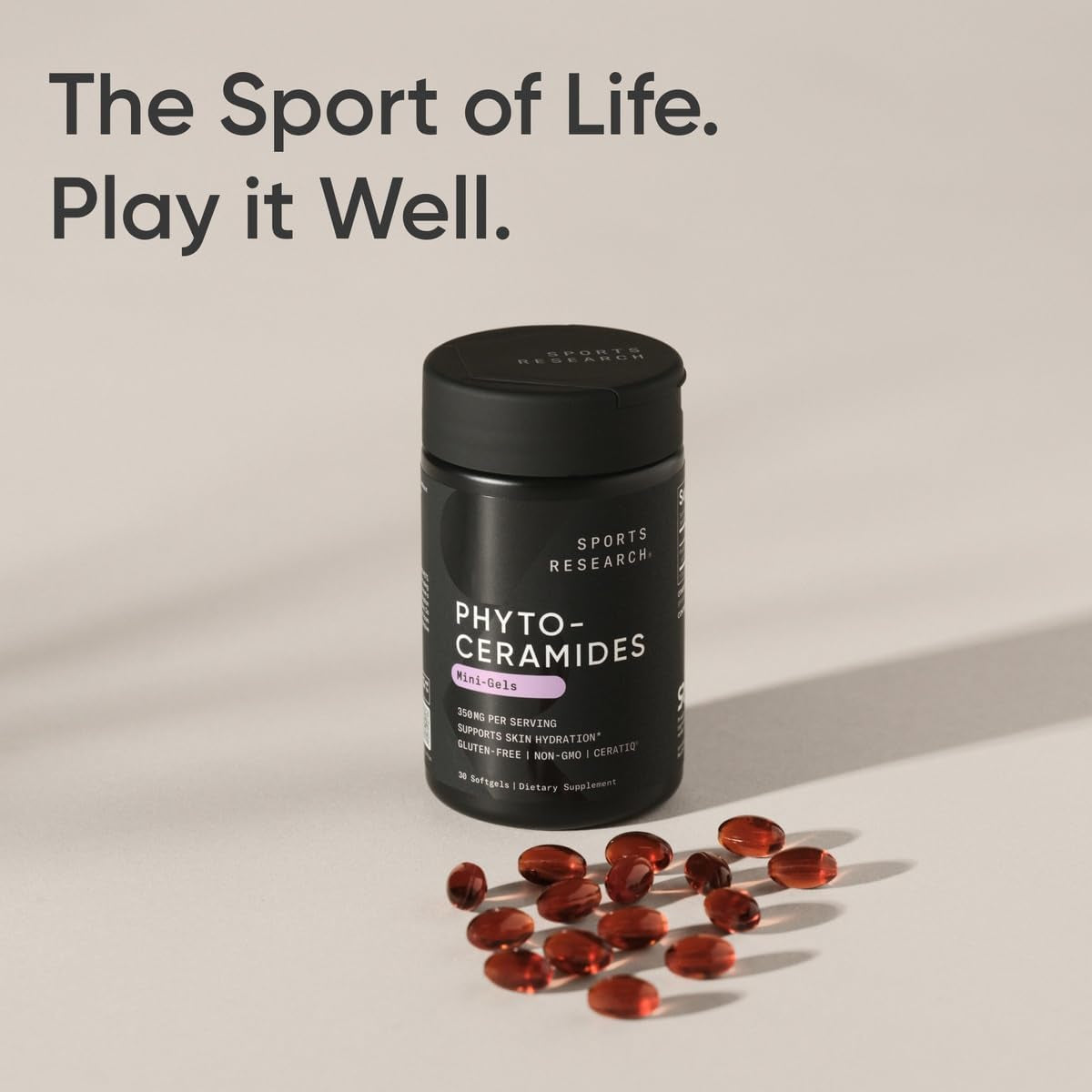 Phytoceramides 350Mg per Softgel - Plant Derived Ceramides for Healthy Skin and Hydration - Non GMO with No Fillers or Synthetic Vitamins - 30 Liquid Softgels 