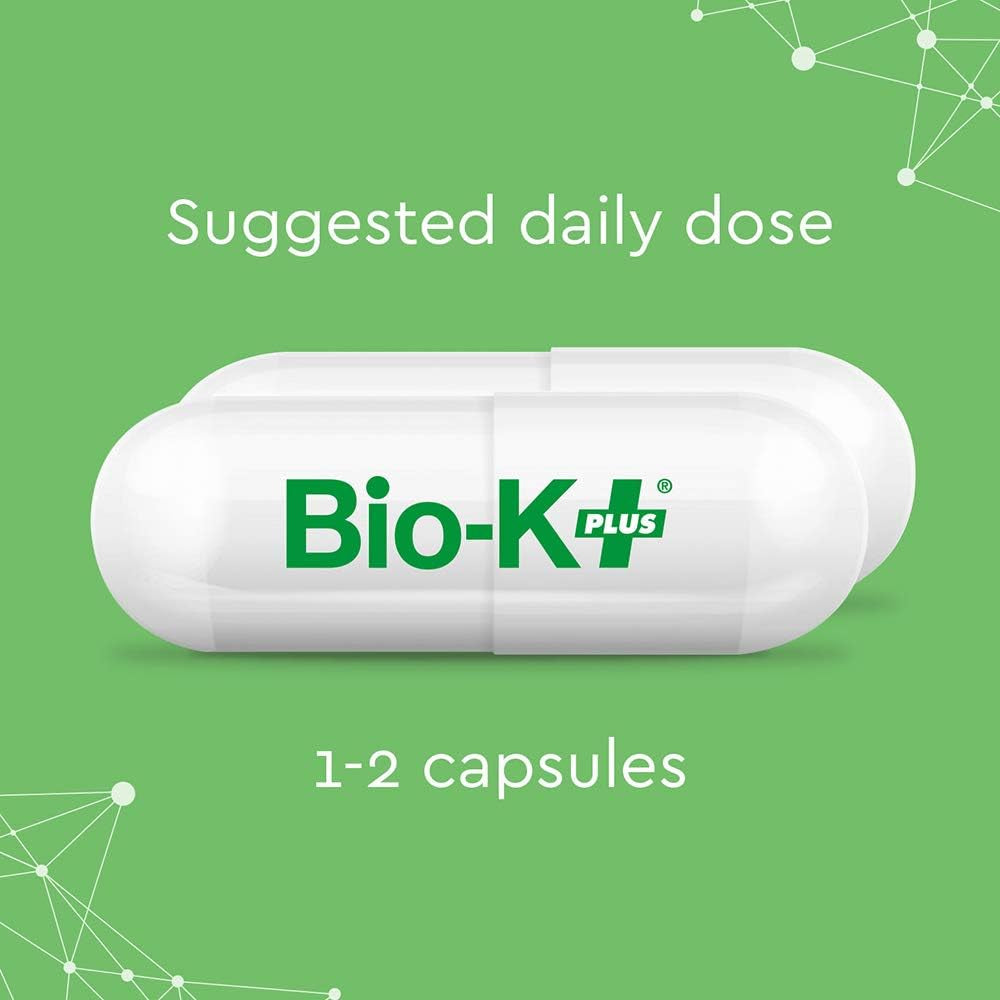 Bio-K + Extra Care Probiotic Supplement Capsules for Adult Men and Women, 80 Billion Active Bacteria, Promotes Immune System Health - Vegan & Gluten-Free Delayed Release, 20 Capules/Box