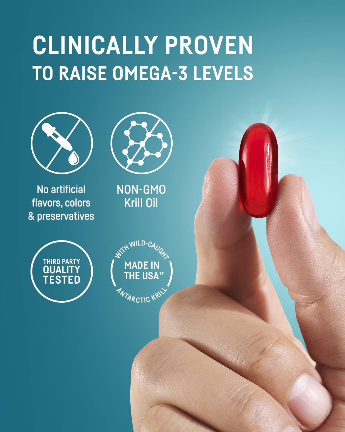 Kori Krill Oil Omega 3 Supplement, Antarctic Krill Oil with Superior Absorption Vs Fish Oil, Krill Oil 1200Mg Softgels, 30 Softgels, EPA & DHA (Pack of 3)