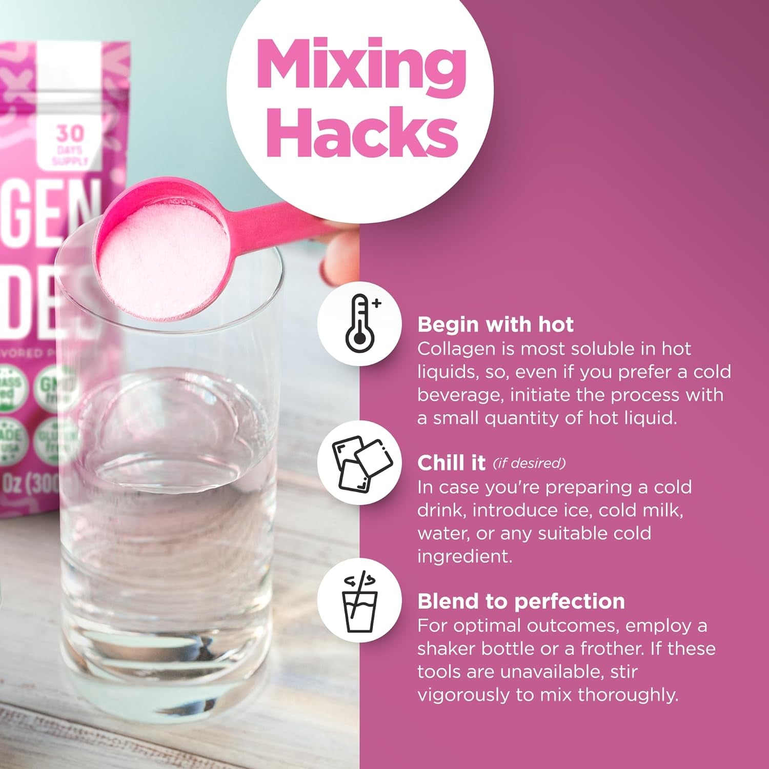 Collagen Peptides Powder for Women Hydrolyzed Collagen Protein Types I and III Non-Gmo Grass-Fed Gluten-Free Kosher and Pareve Unflavored Easy to Mix Drink Healthy Hair Skin Joints Nails 10 Oz