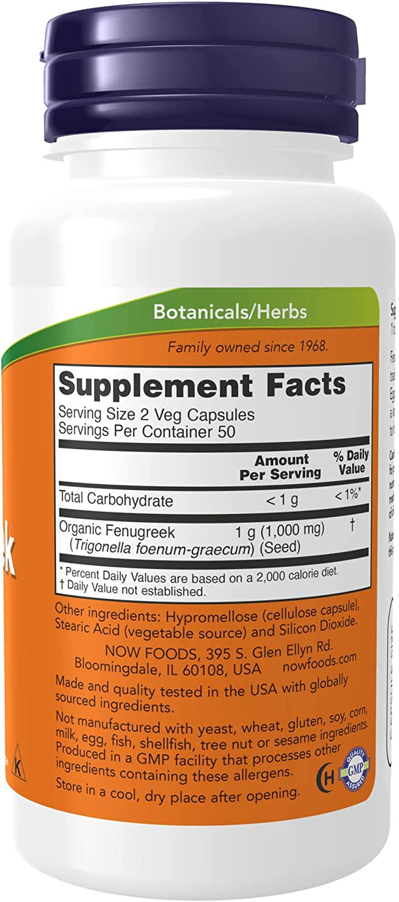 NOW Supplements, Fenugreek (Trigonella Foenum-Graecum) 500 Mg, Herbal Supplement, 100 Veg Capsules