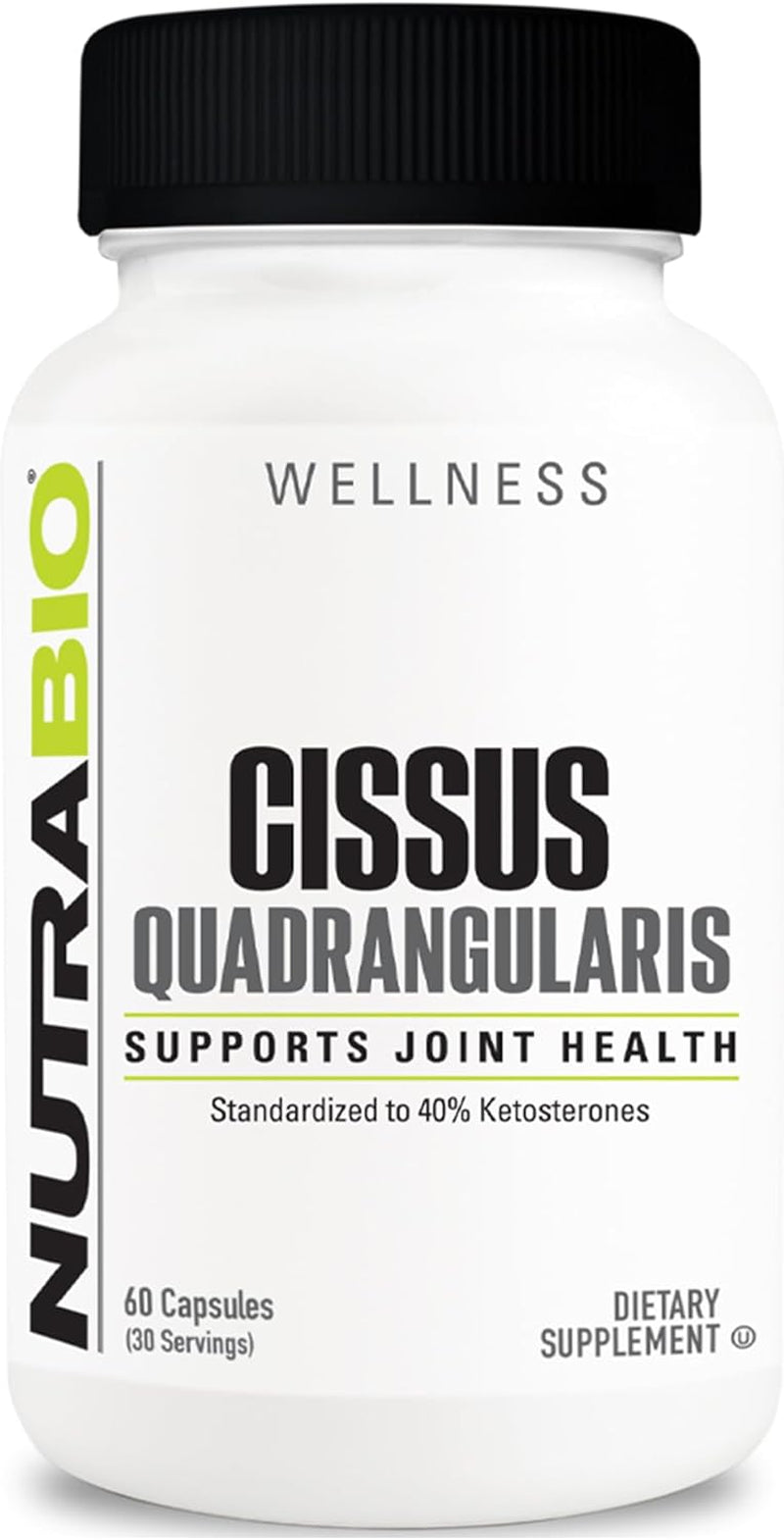 Nutrabio Cissus Quadrangularis Extract, 1,200Mg - Help Support Overall Joint Health and Mobility, May Improve Recovery Time and Healing, 60 Capsules