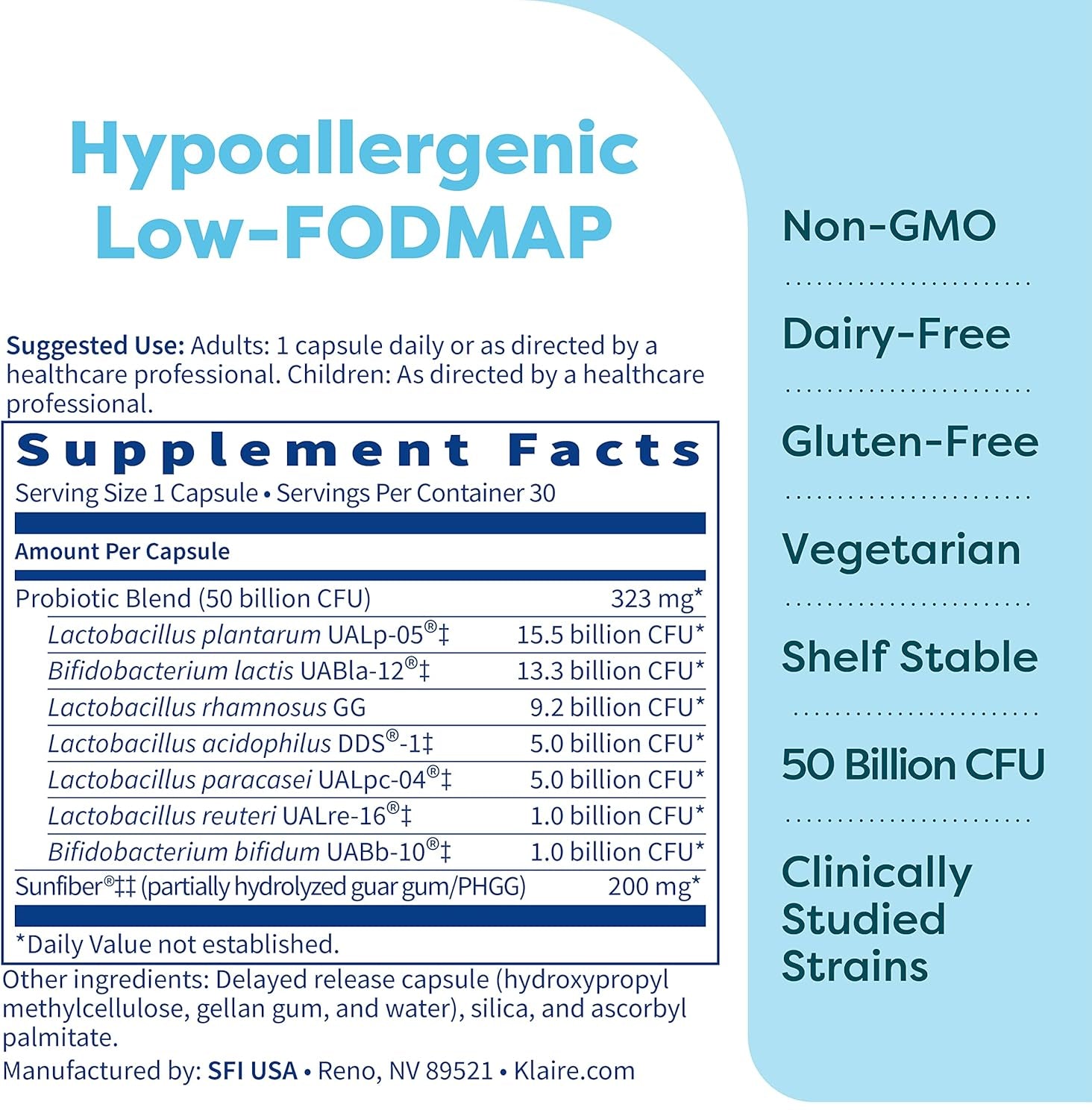 Klaire Labs Ther-Biotic Synbiotic Probiotic (30 Capsules) + Vital-Zymes Digestive Enzymes Bundle (120 Count) - Low-Fodmap Probiotic Supplement + Digestion Support Enzymes - 2 Product Set