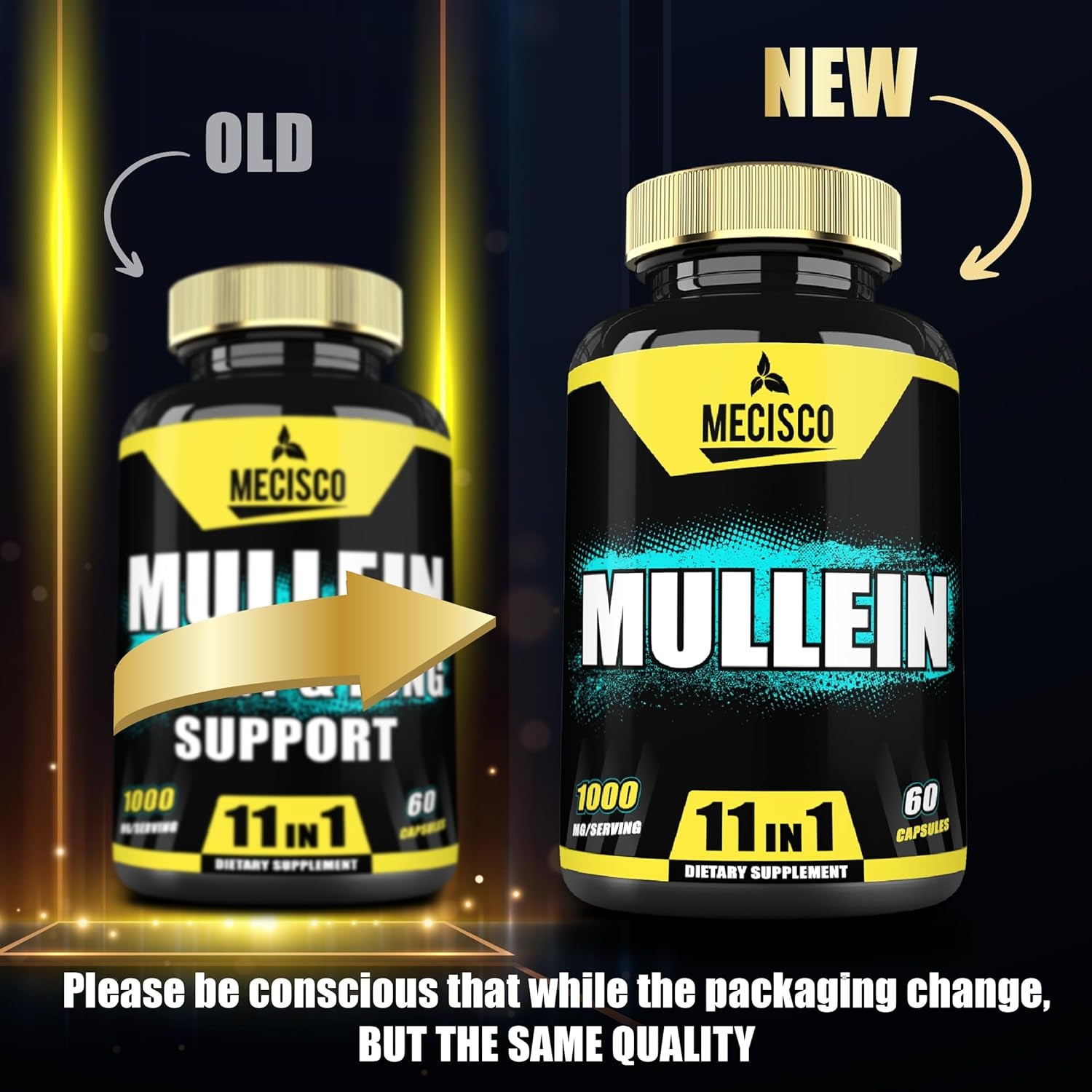 210 Capsules - 11In1 Mullein Leaf Capsules with Panax Ginseng Root, Cordyceps Sinensis & More - Support Respiratory Health, Immune System, Energy Production & Comfortable Mind 