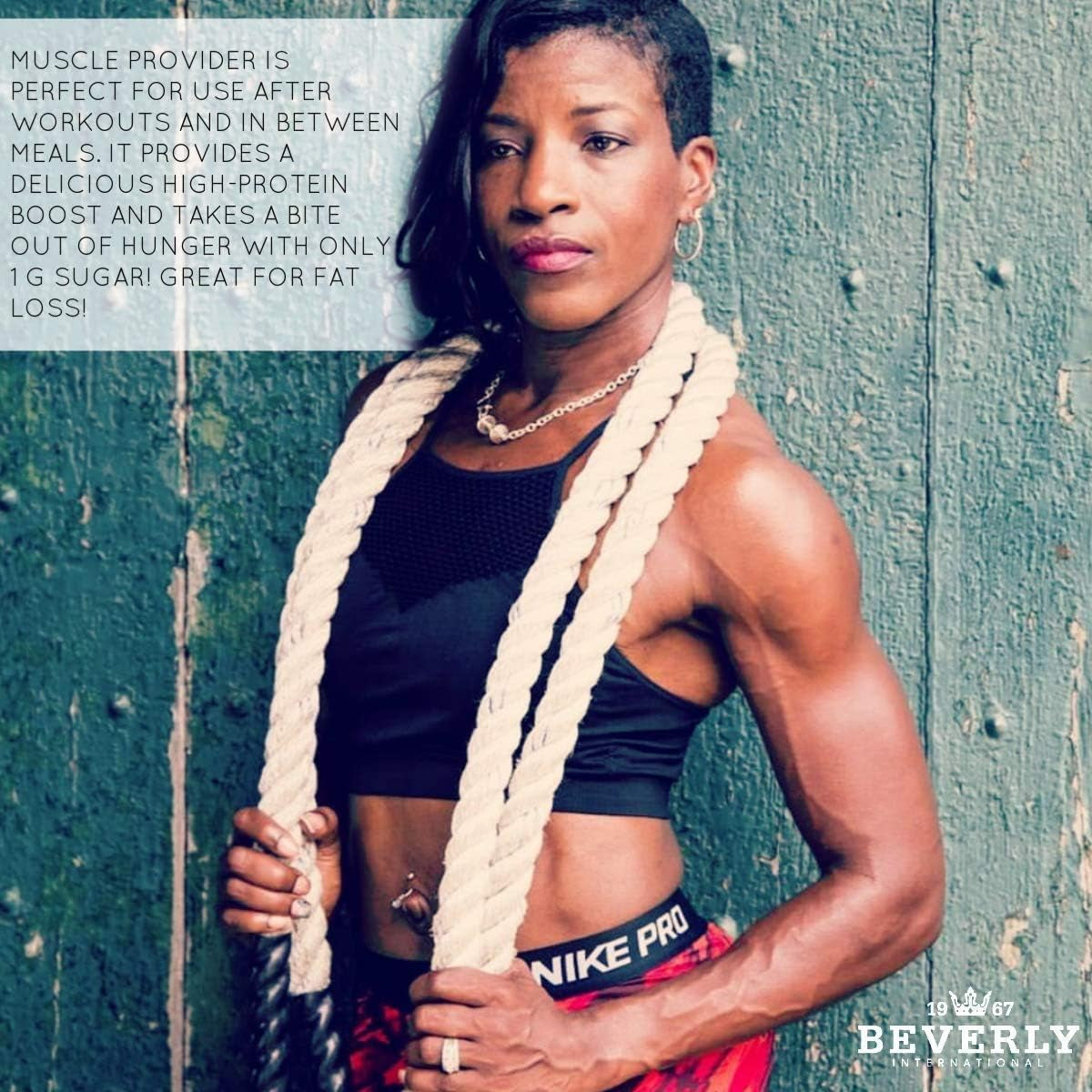 Beverly International Muscle Provider, 30 Servings, Chocolate. Super-Fast-Absorbing Whey Protein Powder for Recovery, Lean Muscle. Fills Your Muscles, Not Your Stomach. Tastes like Ice Cream! 