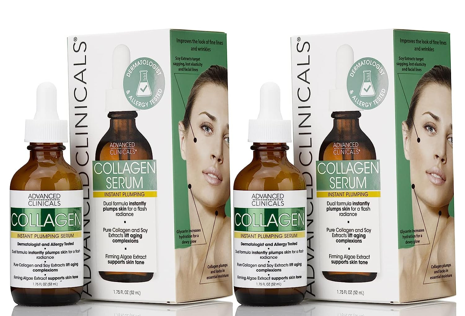 Advanced Clinicals Tea Tree Oil Serum for Face + Vitamin C Serum + Exfoliating 10% Glycolic Acid Serum Skincare Set | Face Serum for Women | anti Aging Serums to Brighten, Exfoliate, & Hydrate, 3-Set