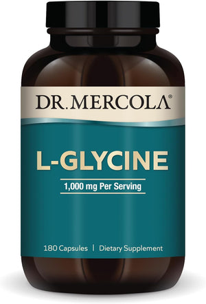 L-Glycine Dietary Supplement, 1,000 Mg per Serving, 90 Servings (180 Capsules), Mitochondrial Function, Non GMO, Soy Free, Gluten Free