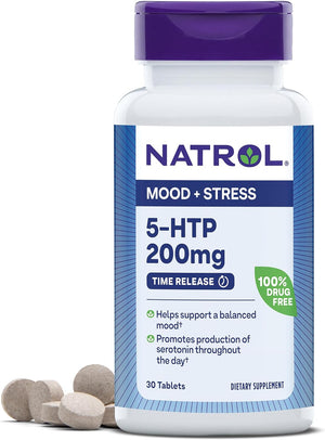 Natrol 5-HTP 200Mg, Dietary Supplement Helps Support a Balanced Mood, 60 Time Release Tablets, 60 Day Supply 