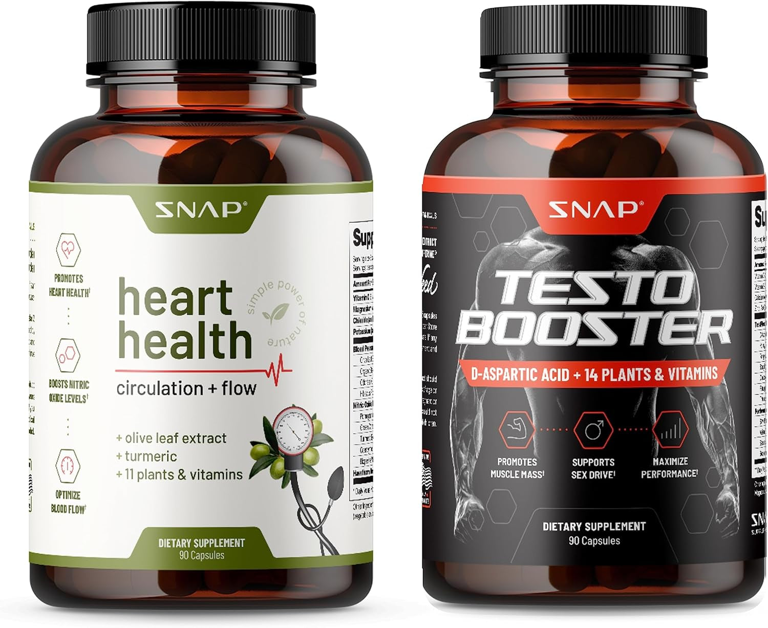 Snap Supplements Heart Health and Testo Booster Capsules | SuppsWorld 