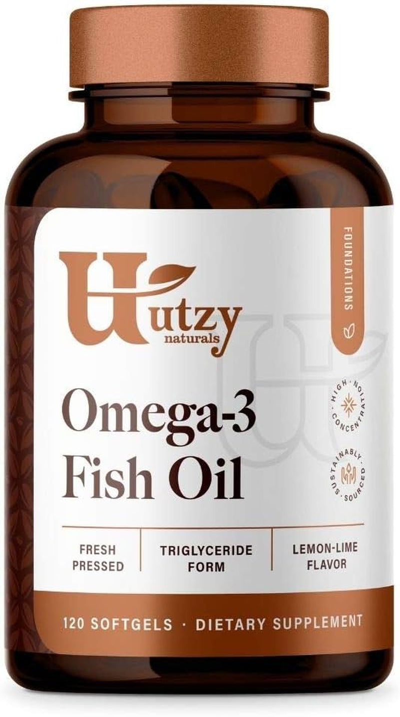 Omega 3 Fish Oil | 800 Mg Omega 3 | with EPA and DHA | Lemon-Lime Flavor | 60 Softgels 