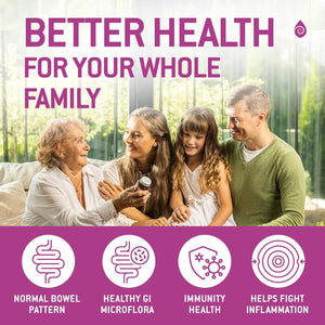 Bacillus Subtilis Spore Based Probiotic — High Potency Strain with Prebiotic for Balanced Belly | Daily Gut Health & Microbiome Support for Family | 6 Billion CFU per Day | 180 Vegetarian Capsules