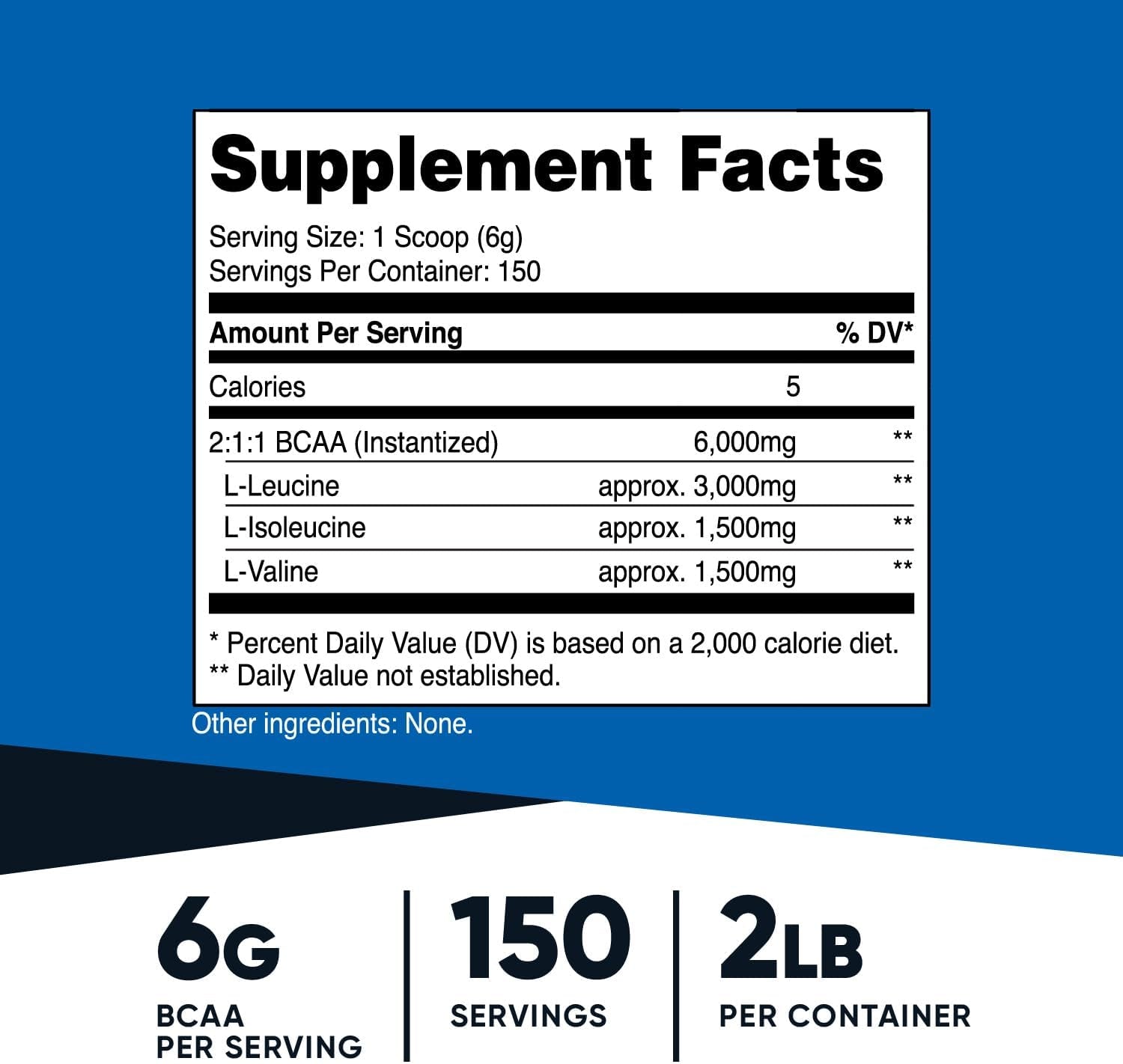 Nutricost BCAA Powder 2:1:1-150 Servings (Unflavored)