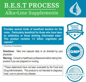 Alkadophilus (3 Pack) Best Process Alkaline — No Refrigeration Probiotic & Prebiotic Digestive Supplement — 1.5 Billion CFU of Good Bacteria & Beetroot