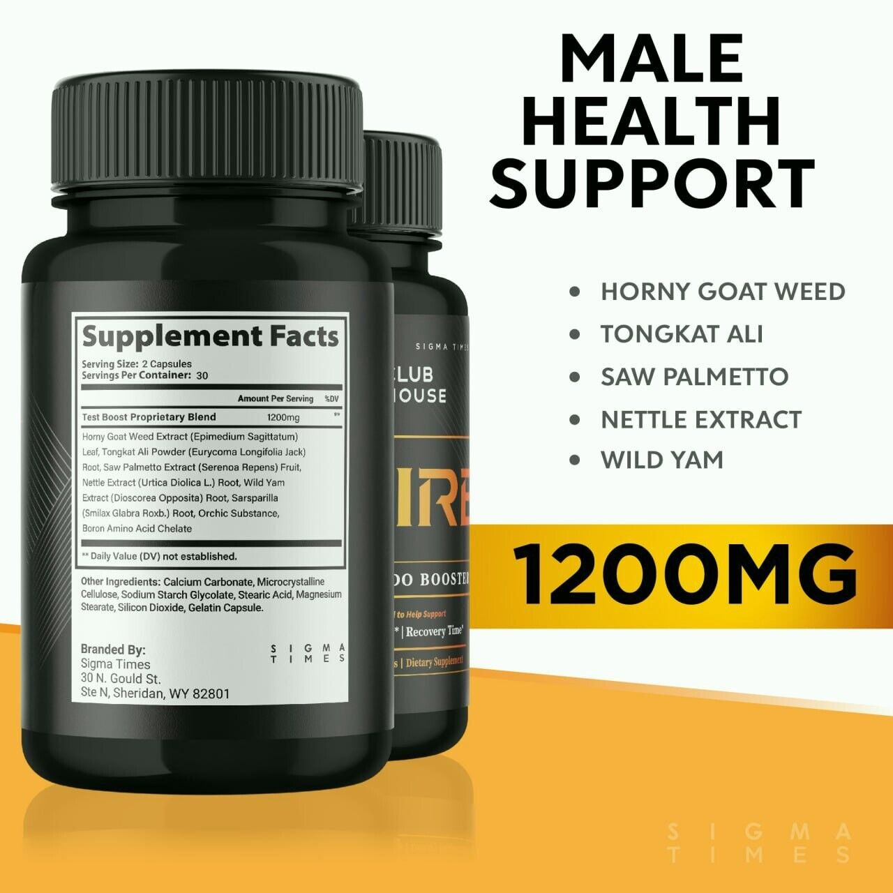 Clubhouse Fire Male Supplement for Advanced Stamina and Virility 60Ct