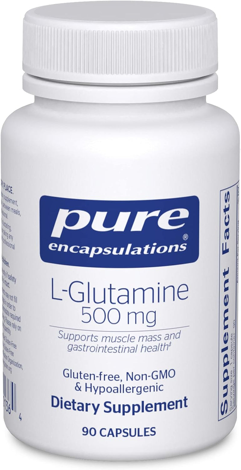 L-Glutamine 500 Mg - Supplement for Immune and Digestive Support, Gut Health and Lining, Metabolism, and Muscle Support* - with Free-Form L-Glutamine 