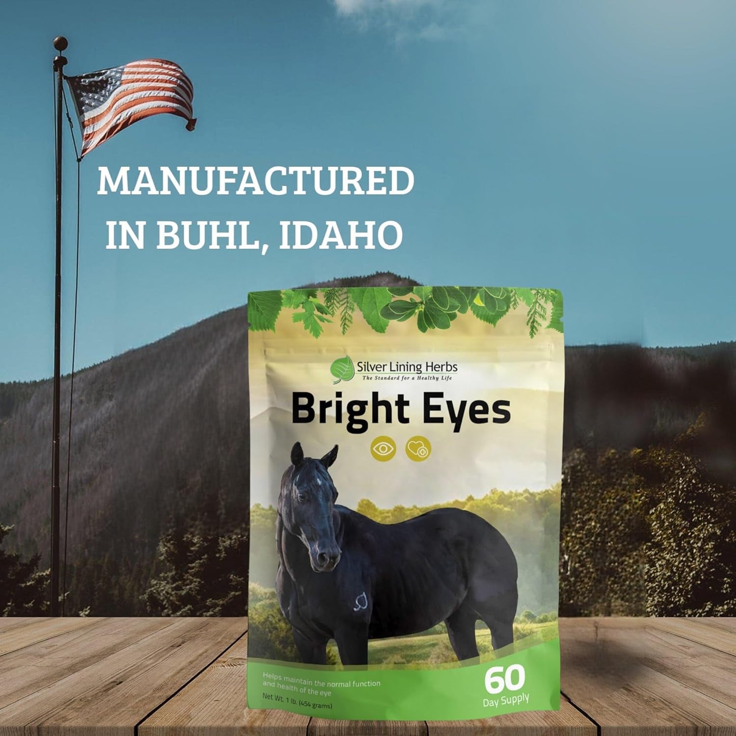 Silver Lining Herbs Bright Eyes - Supports Horse Eye Health - Maintains Normal Mineral Levels for Horse'S Eyes - Natural Herbs Supporting Long Term Equine Eye Health - 1 Lb Bag