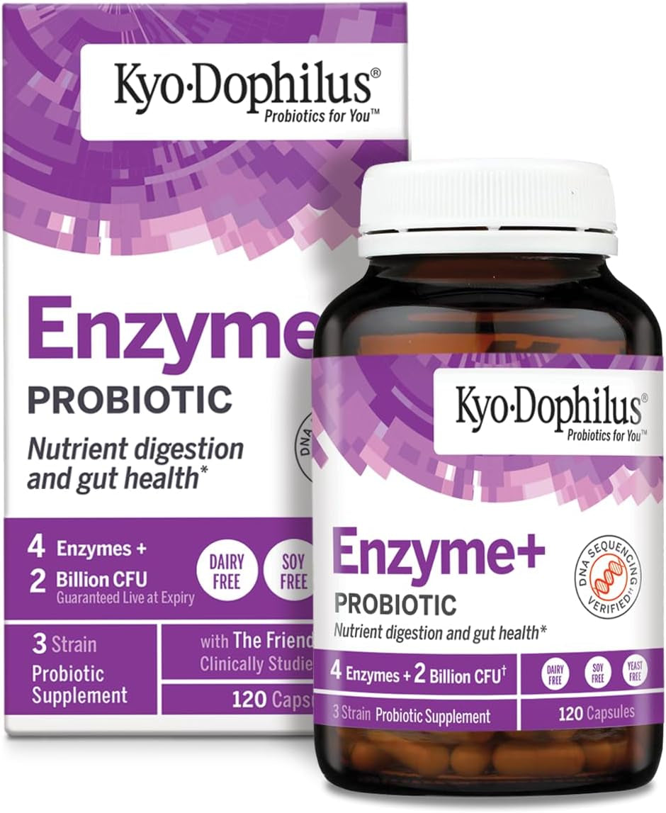 Kyo-Dophilus Probiotic plus Enzymes, 120 Capsules