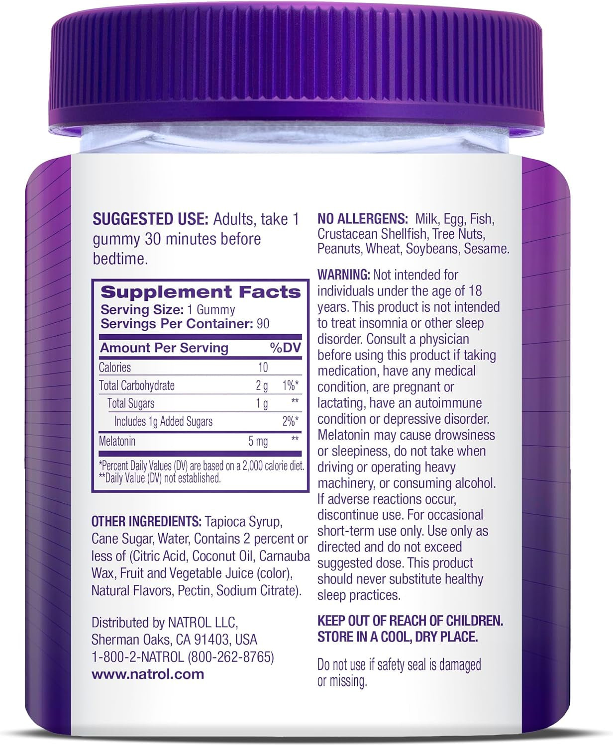 Natrol Melatonin Gummies, Sleep Support, 140 Strawberry-Flavored Adult Melatonin Gummies, 5 Mg Sleep Aids for Adults