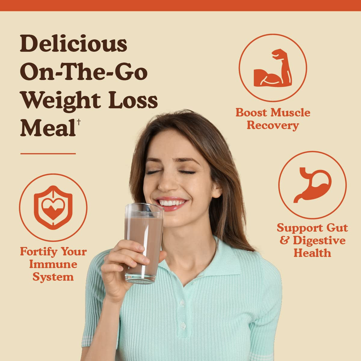 Meal Replacement Shakes, 21G Protein, Vegan Plant Based Protein Powder, Apple Cider Vinegar, ﻿Digestive Enzymes, All in One Shake for Women & Men (15 Servings, Vanilla Cream)