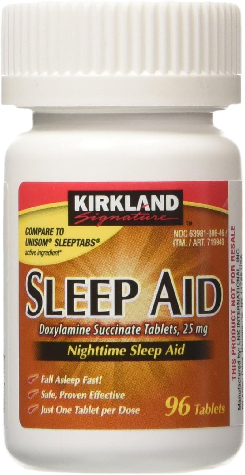 Kirkland Signature Nighttime Sleep Aid 25Mg - 96 Tablets 