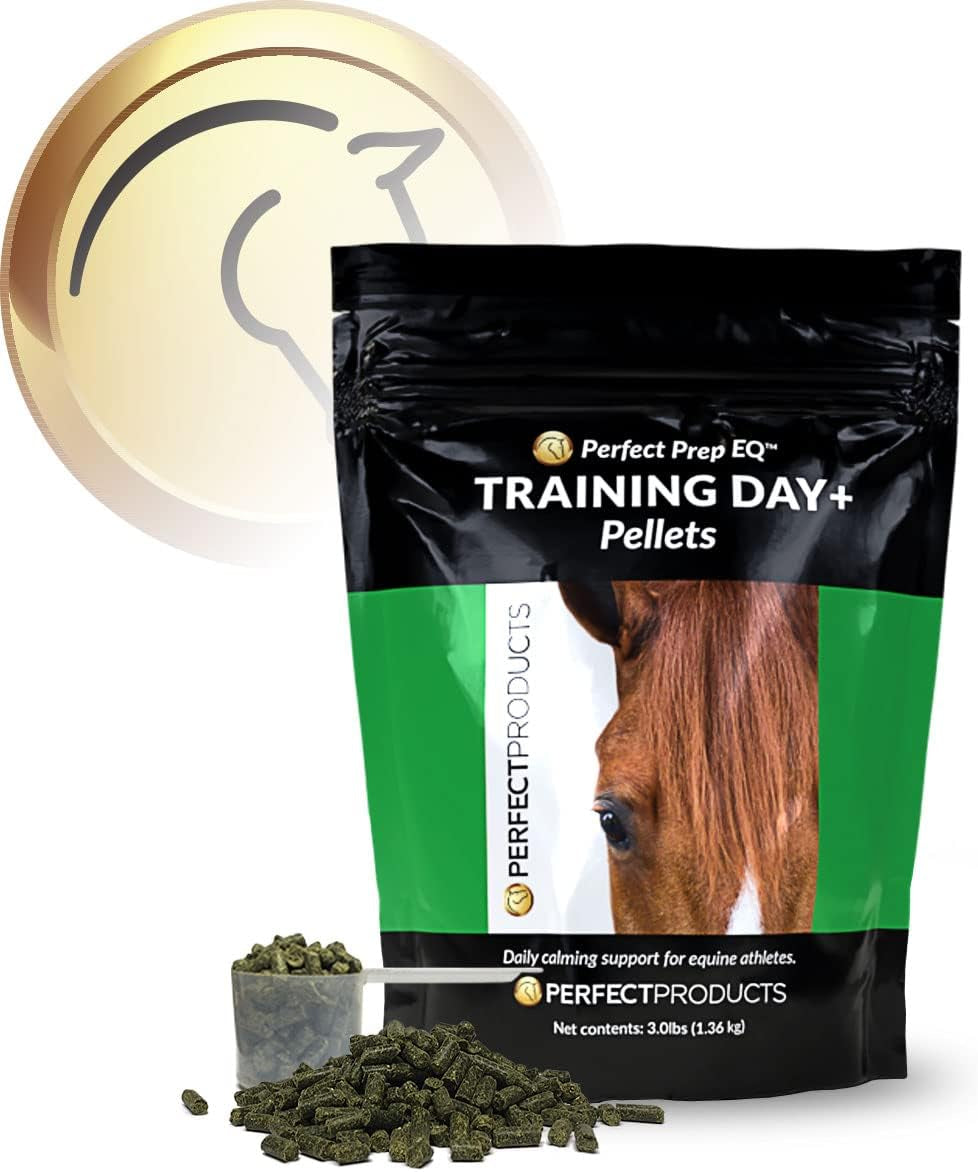 Perfect Prep EQ Training Day+ Pellets Show Safe Horse Calming Supplement (10 Lb)