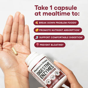 Digestive Enzymes - Multi Enzymes, Bromelain, Organic Prebiotics & Probiotics for Digestive Health & Gut Health - Bloating & Meal Time Discomfort - Dual Action - All Diets - 30 CT 