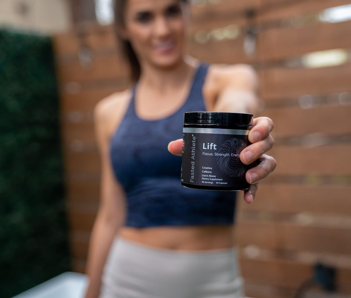 Lift – Lions Mane Mushroom Supplement - Brain Booster for Focus, Energy, & Productivity – Time Release Caffeine & Creatine – Nootropics, Mushrooms, Performance Formula, 60 Capsules 