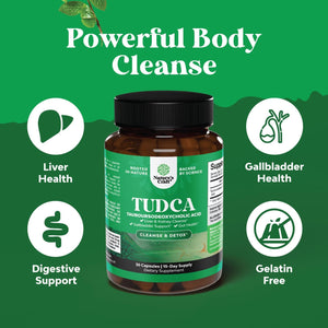 Natures Craft Bundle of Liver Cleanse and Detox & Repair Formula - Herbal Liver Support Supplement and Advanced Bile Salt TUDCA Supplement for Gallbladder Kidney and Liver Support