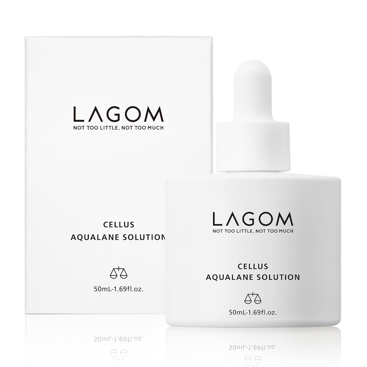 LAGOM Cellus Aqualane Solution Vegetable Squalane Essence Serum Natural Morning Face Texture Firmer Aquatide Tocopherol Enhancing Formula Sensitive Oily Dry Wrinkle Aging Skin 50Ml 1.69Oz 