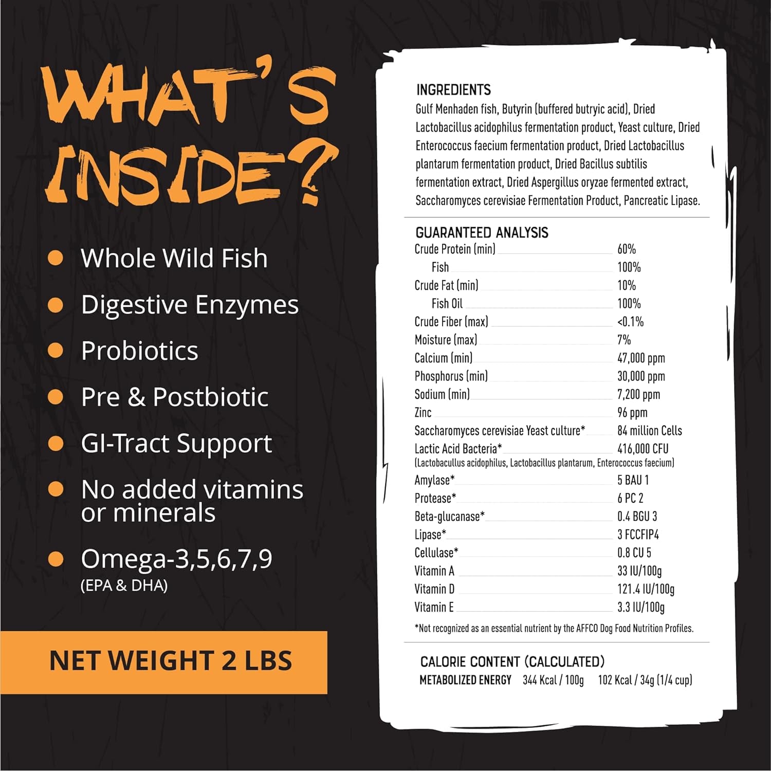 Origins 5-In-1 Dog Supplement - Powdered Food Topper W/Natural Omega 3 Fish Oil - Supports Healthy Digestion, Skin, and Coat - Helps Reduce Itching & Joint Inflammation (2 Lbs)