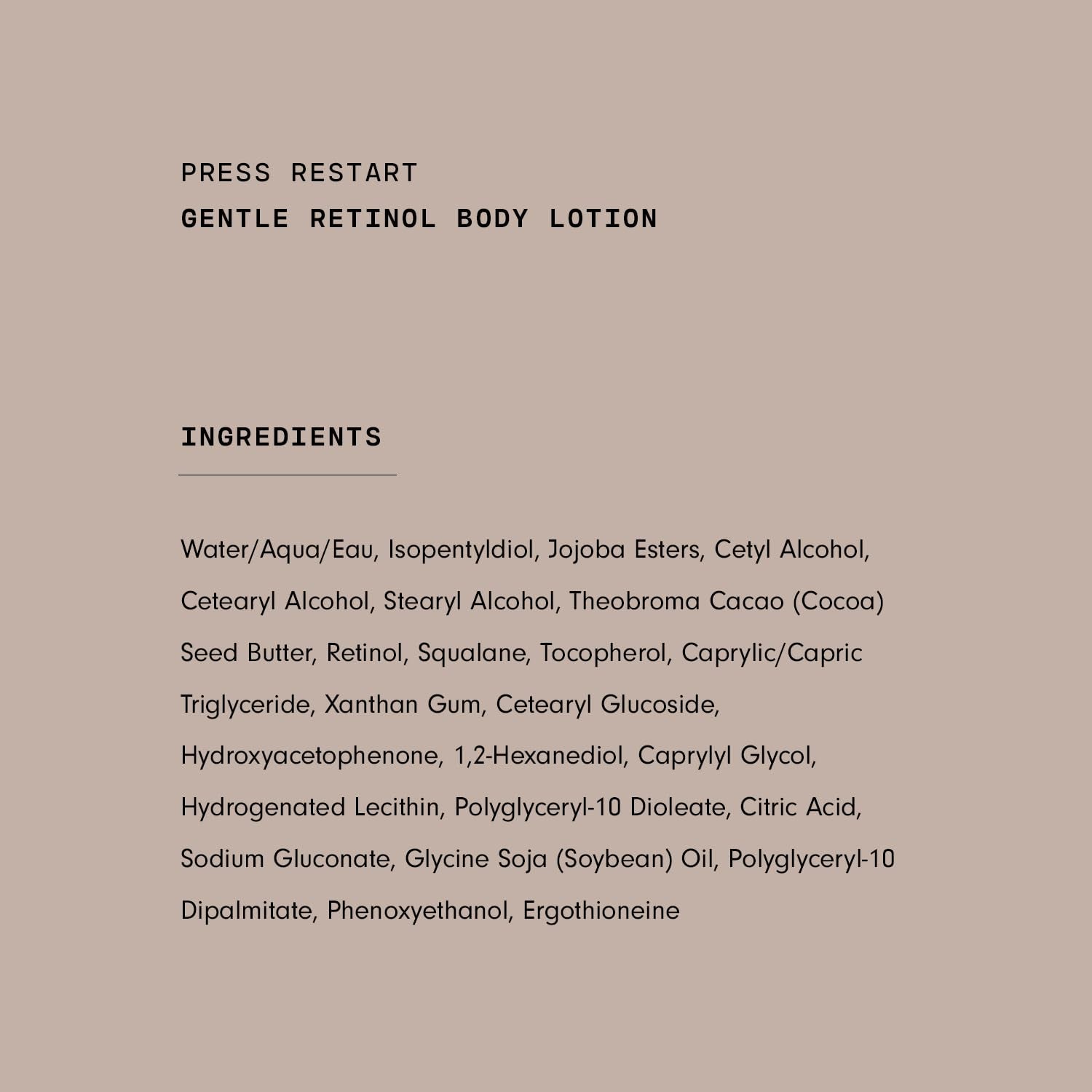 Versed Press Restart Retinol Body Lotion - Cocoa Butter + Squalane Moisturizer for Dry Skin - Firming Body Retinol to Smooth Texture & Brighten Skin - Body Breakout Treatment (6 Oz)