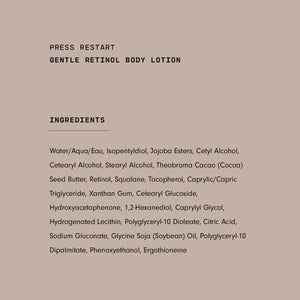 Versed Press Restart Retinol Body Lotion - Cocoa Butter + Squalane Moisturizer for Dry Skin - Firming Body Retinol to Smooth Texture & Brighten Skin - Body Breakout Treatment (6 Oz)