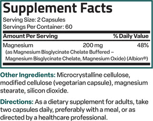 Bronson Magnesium Glycinate 200 MG per Serving Chelated for High Absorption, Gentle on Stomach, Non-Gmo, 60 Vegetarian Capsules