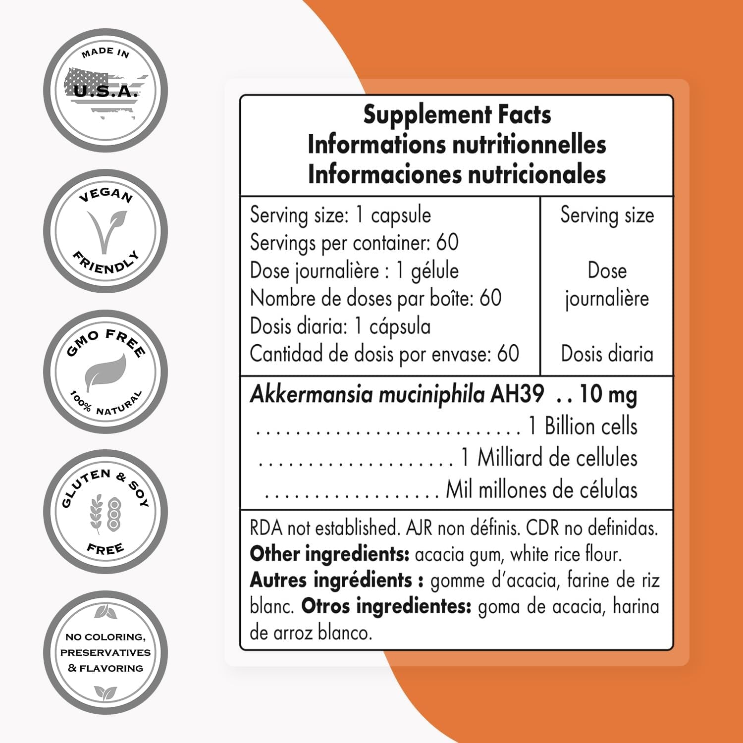 '- Akkermansia Muciniphila Postbiotic 1 Billion Non-Living Cells per Day (Maximum Strength) - GLP-1, Digestive & Gut Health Supplement | Non-Gmo & Gluten Free - 60 Delayed Release Capsules