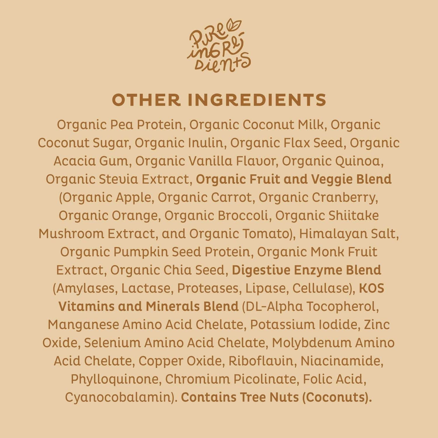 KOS Organic Plant Based Protein Powder, Chocolate Peanut Butter - Delicious Vegan Protein Powder - Keto Friendly, Gluten Free, Dairy Free & Soy Free - 15 Servings