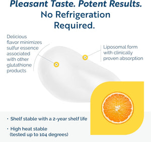 Tri-Fortify Liposomal Glutathione - Clinically Researched for Superior Absorption - Supports Immune Health, Energy & Daily Detox - Orange Flavor for Kids & Adults (8 Fl Oz) 