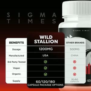 Wild Stallion Pro Performance Supplement for Men, Male Support Pills 60Ct 